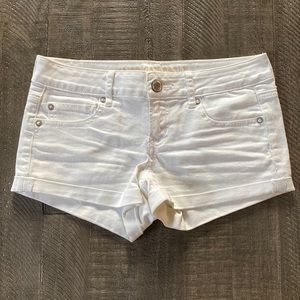 White Jean Shorts
